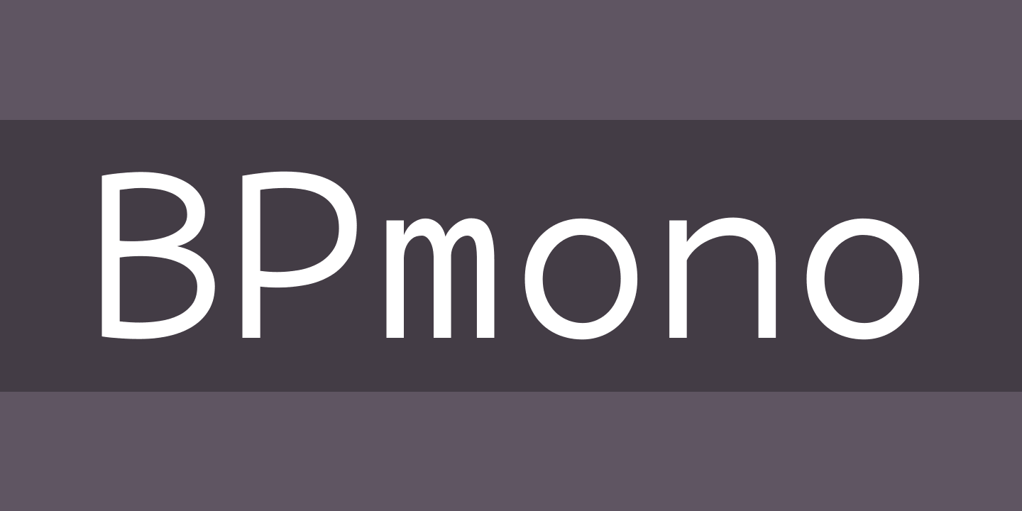 Beispiel einer BPmono-Schriftart
